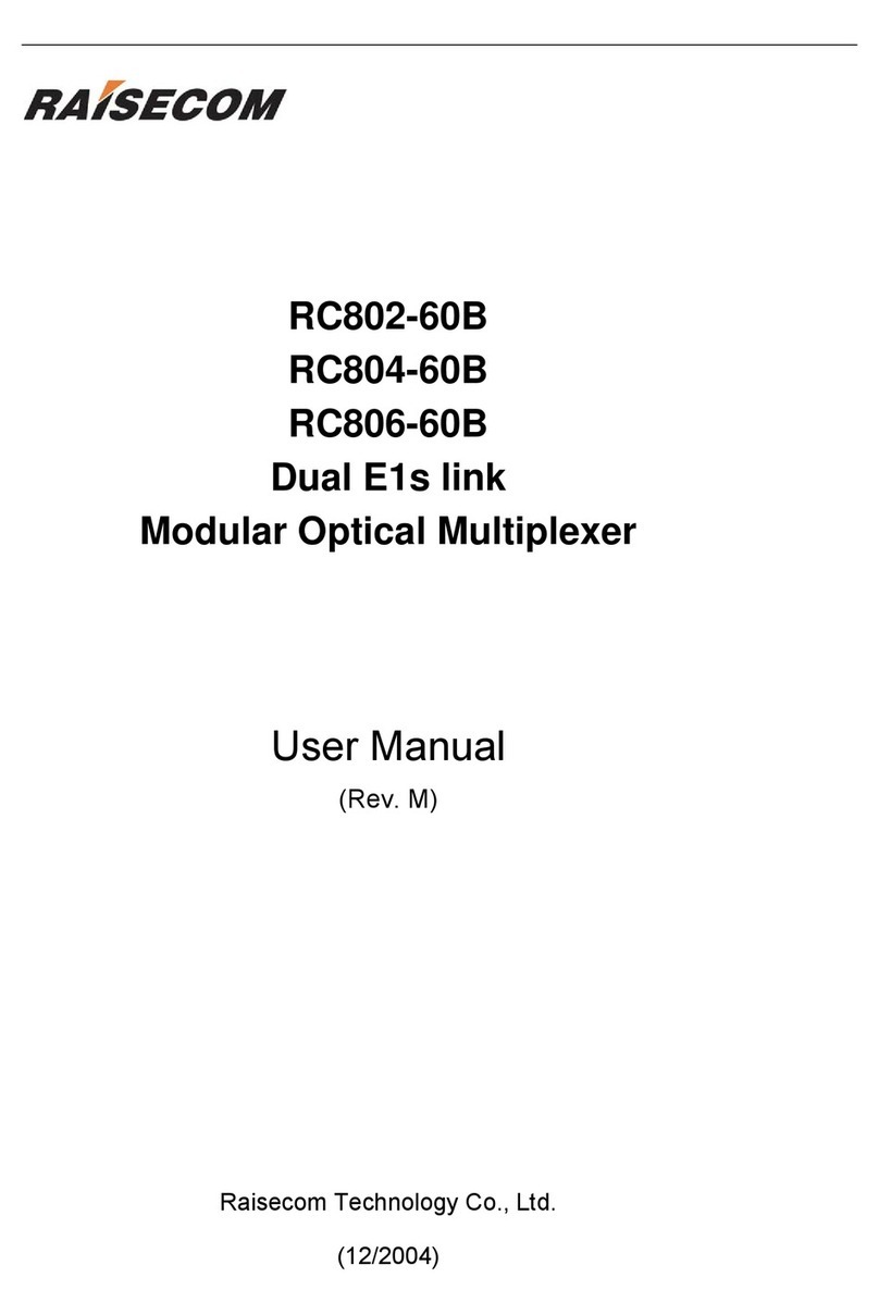 Raisecom RC802-60B Series User manual