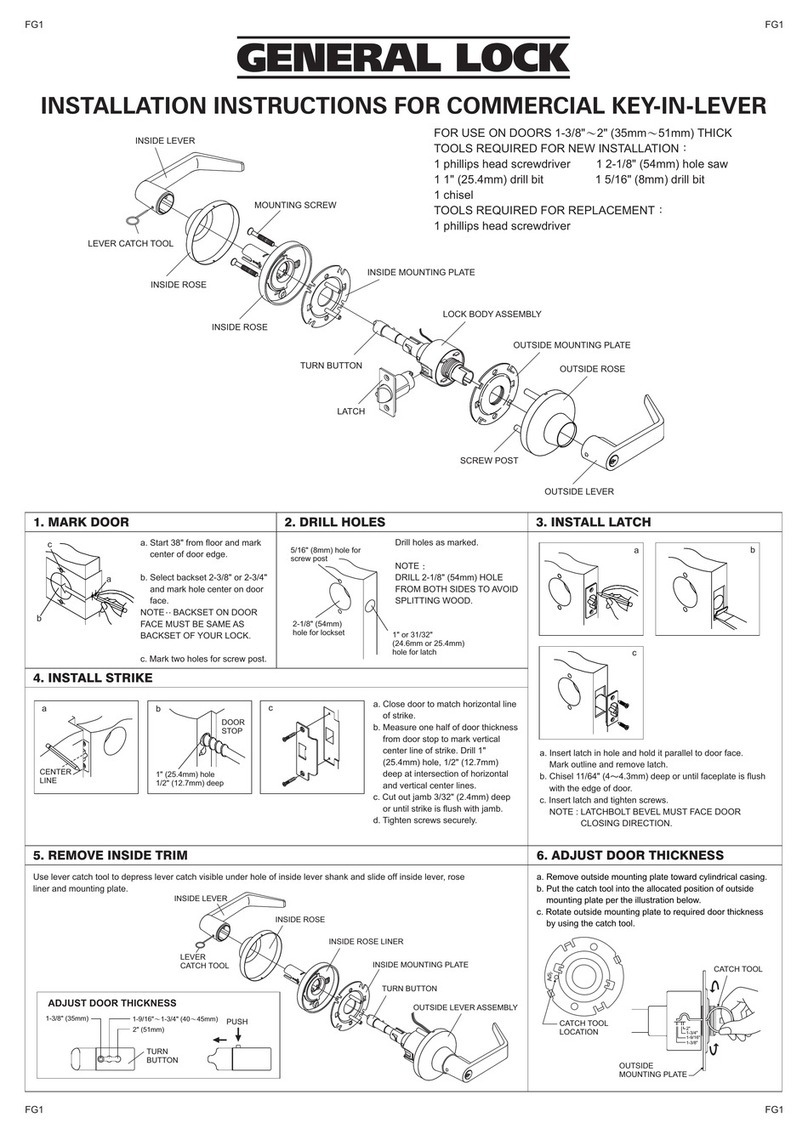 General Lock L100 Series installation instructions