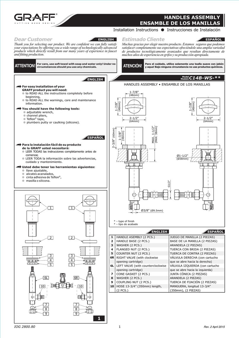 Graff C14B-WS Series installation instructions Graff C14B-WS Series installation instructions
