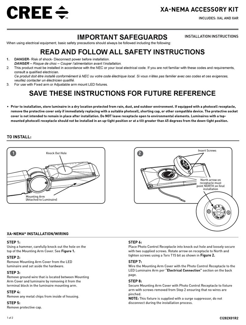 Cree XA-NEMA installation instructions