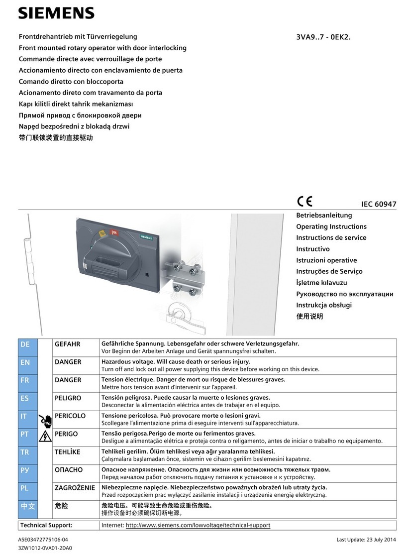 Siemens 3VA9 Series User manual Siemens 3VA9 Series User manual