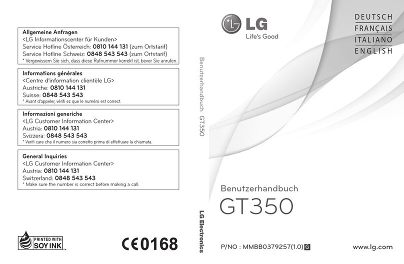 LG GT350 User manual