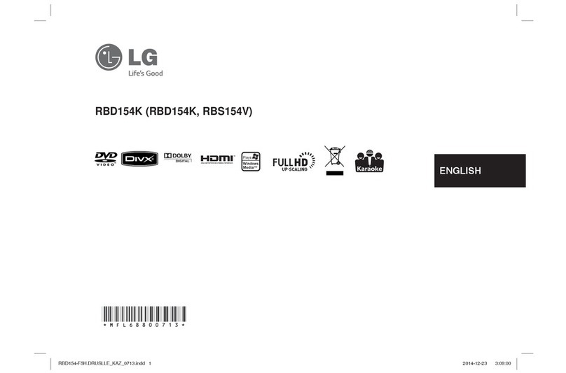 LG RBD154K User manual
