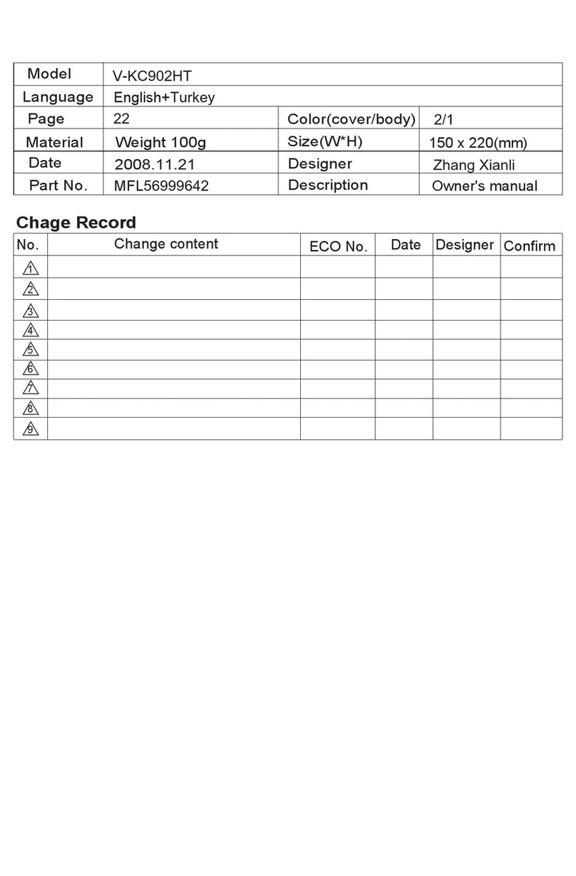 LG V-KC902HT Series owner's manual