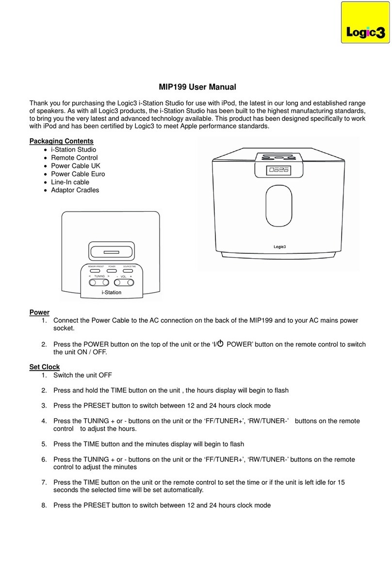 Logic3 i-Station Studio MIP199 User manual