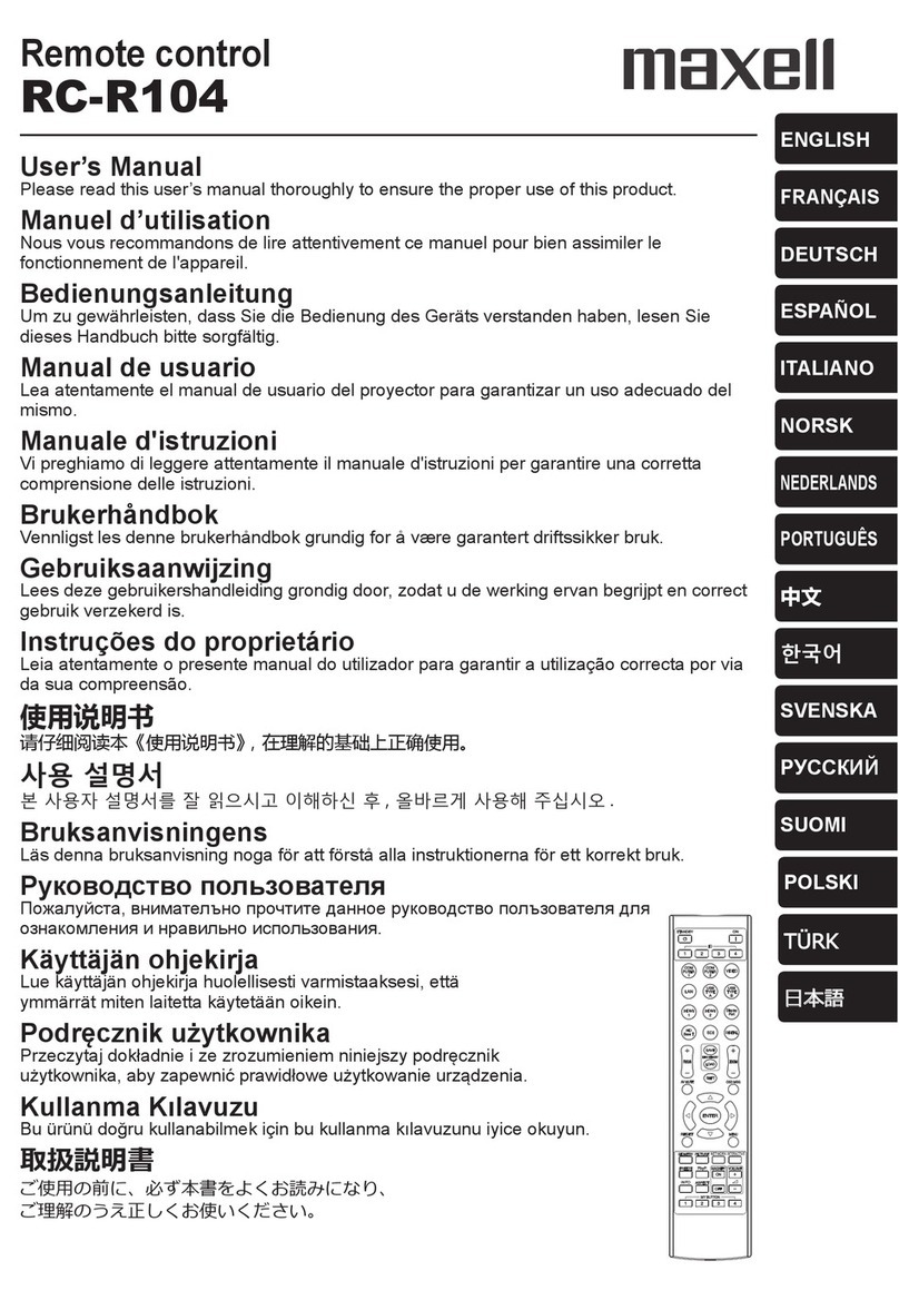 Maxell RC-R104 user manual