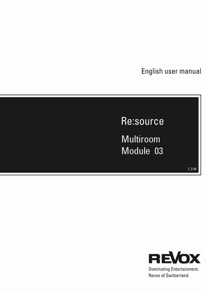 Revox Re: Source M51 User manual