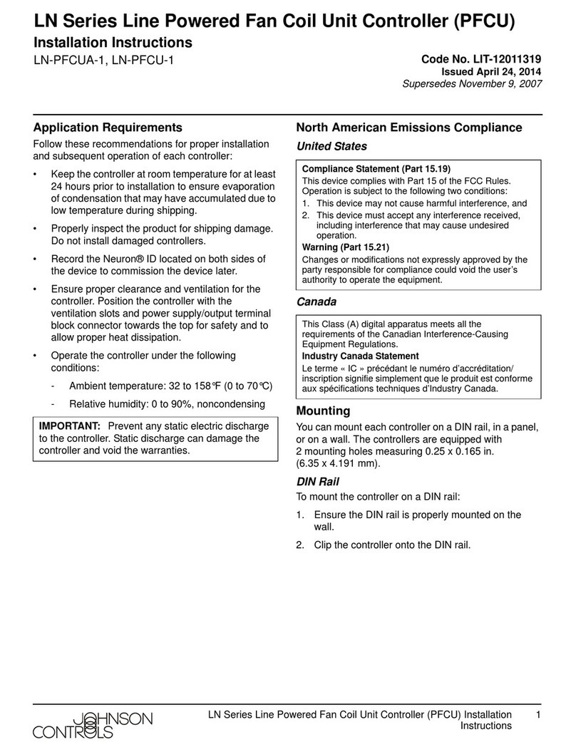 Johnson Controls LN Series User manual