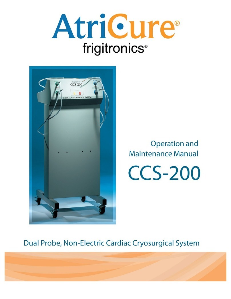 AtriCure Frigitronics CCS-200 Operation and maintenance manual AtriCure Frigitronics CCS-200 Operation and maintenance manual