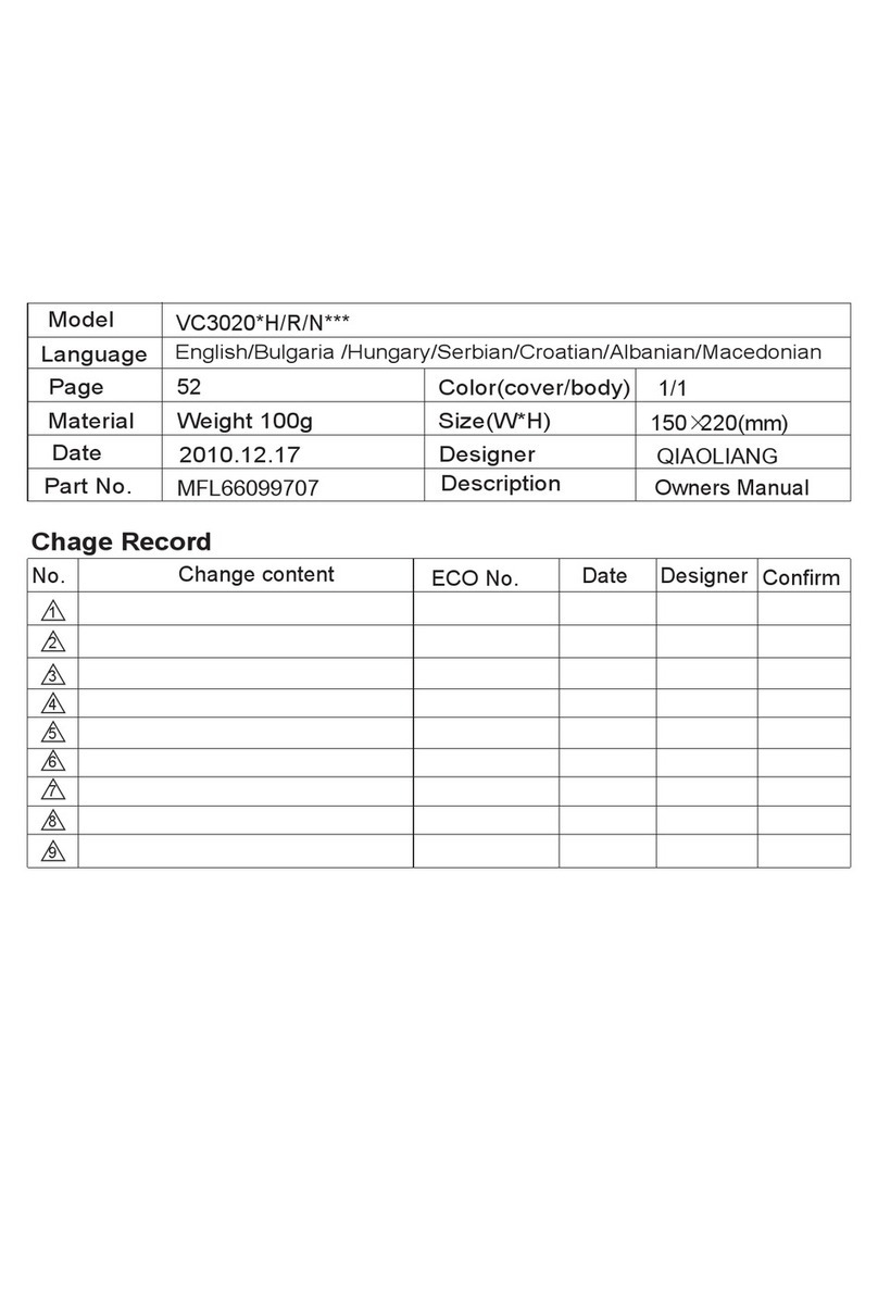 LG VC3020 H Series User manual LG VC3020 H Series User manual