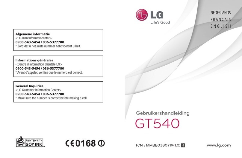 LG GT540 User manual