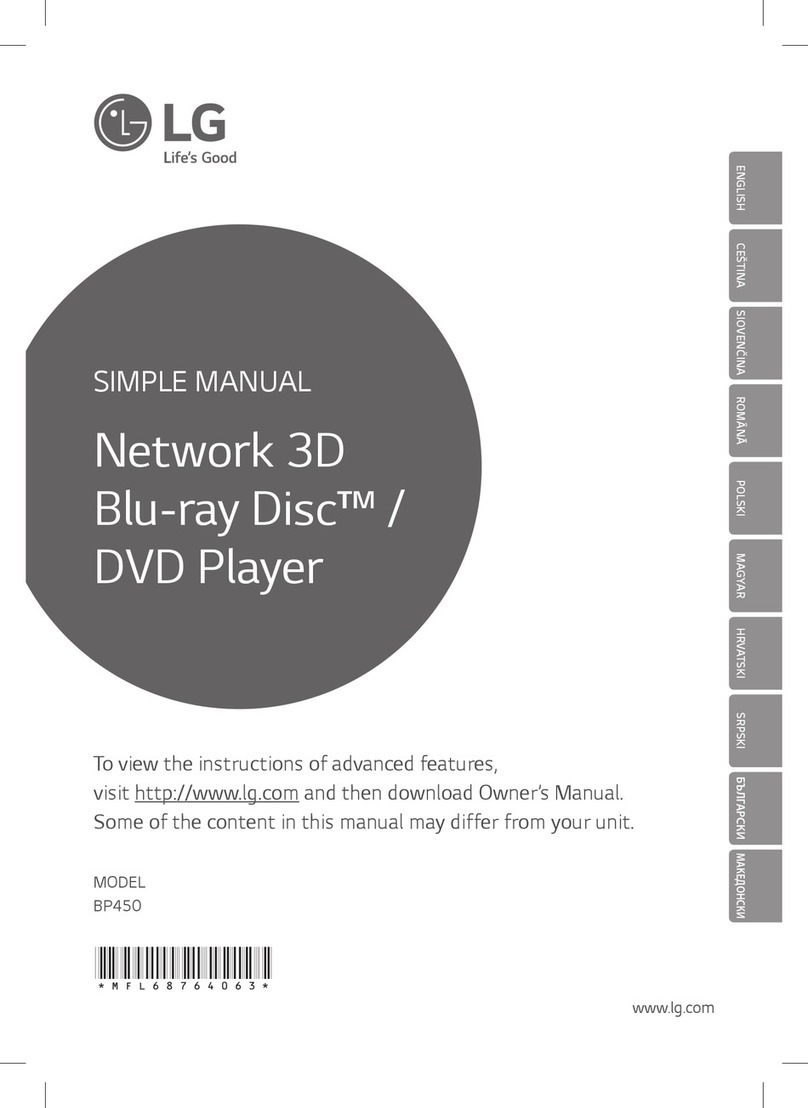 LG BP450 Specification sheet