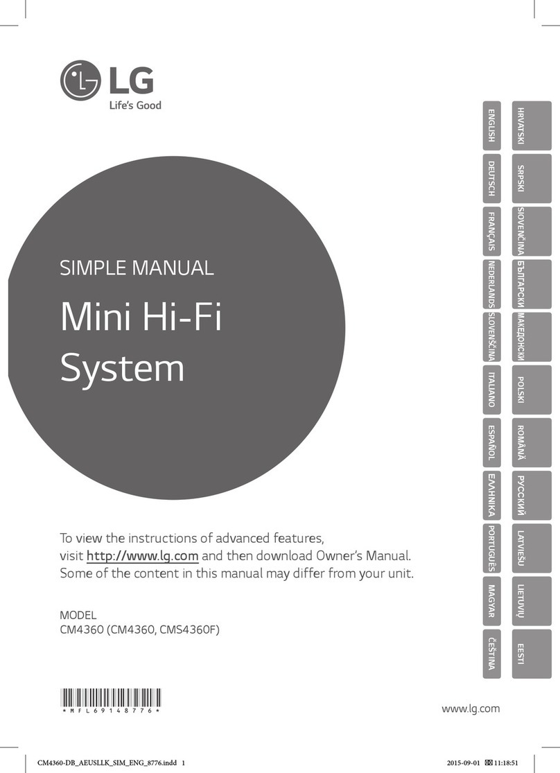 LG CM4360 Specification sheet