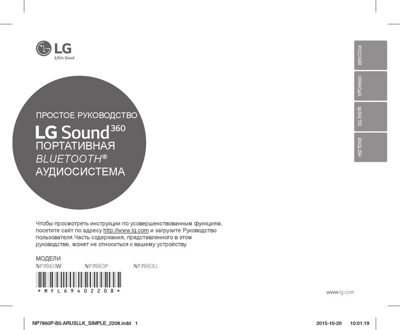 LG SOUND 360 Simple manual