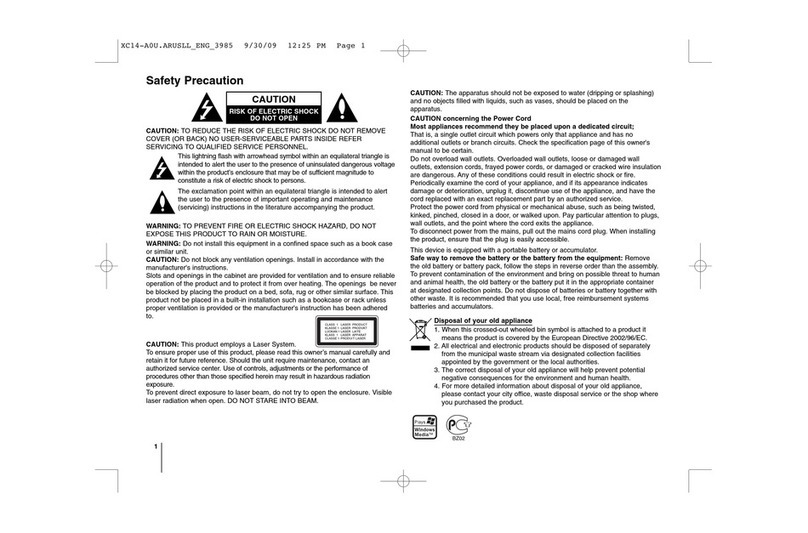 LG XC14-A0U User manual