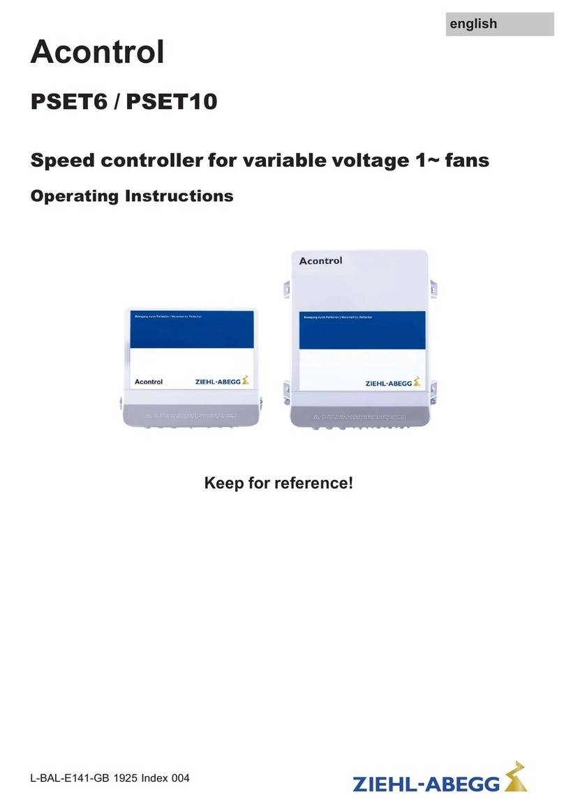 ZIEHL-ABEGG Acontrol PSET6 operating instructions