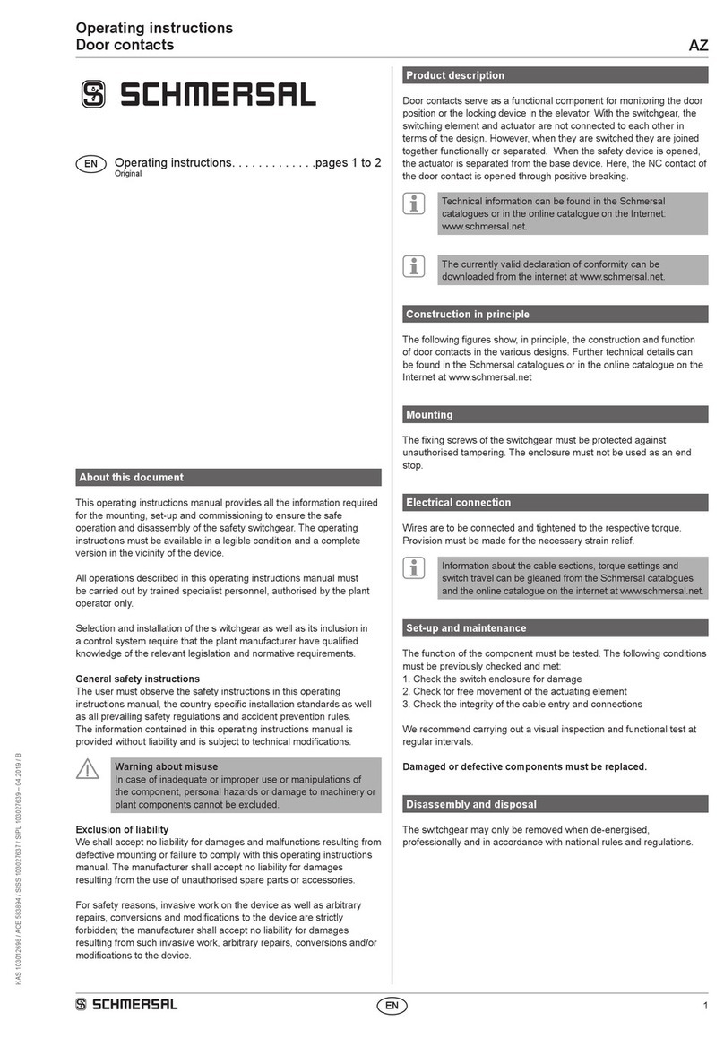 schmersal AZ 01 operating instructions
