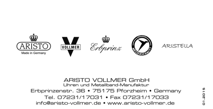Aristo ETA 2801-3 User manual