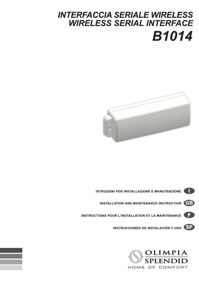 Olimpia splendid B1014 Installation and maintenance  instruction