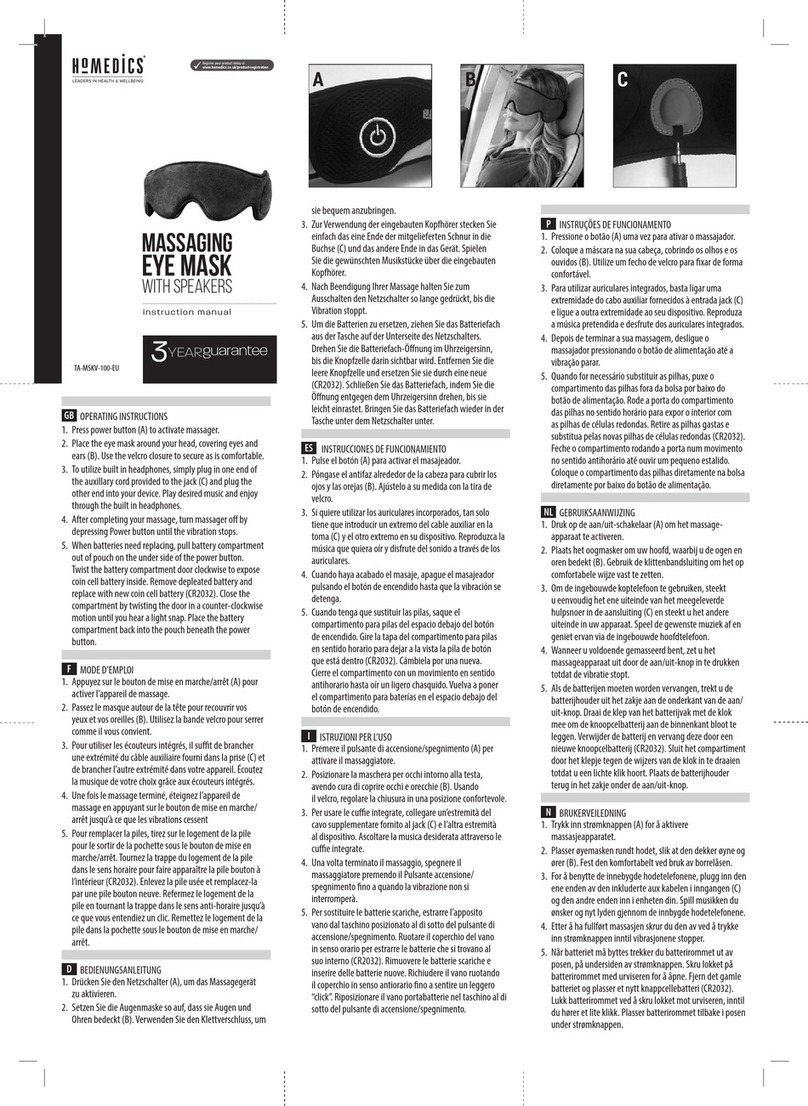 HoMedics TA-MSKV-100-EU instruction manual