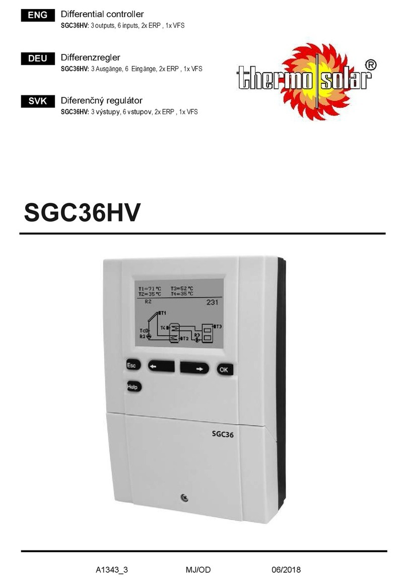 Thermo Solar SGC36HV User manual