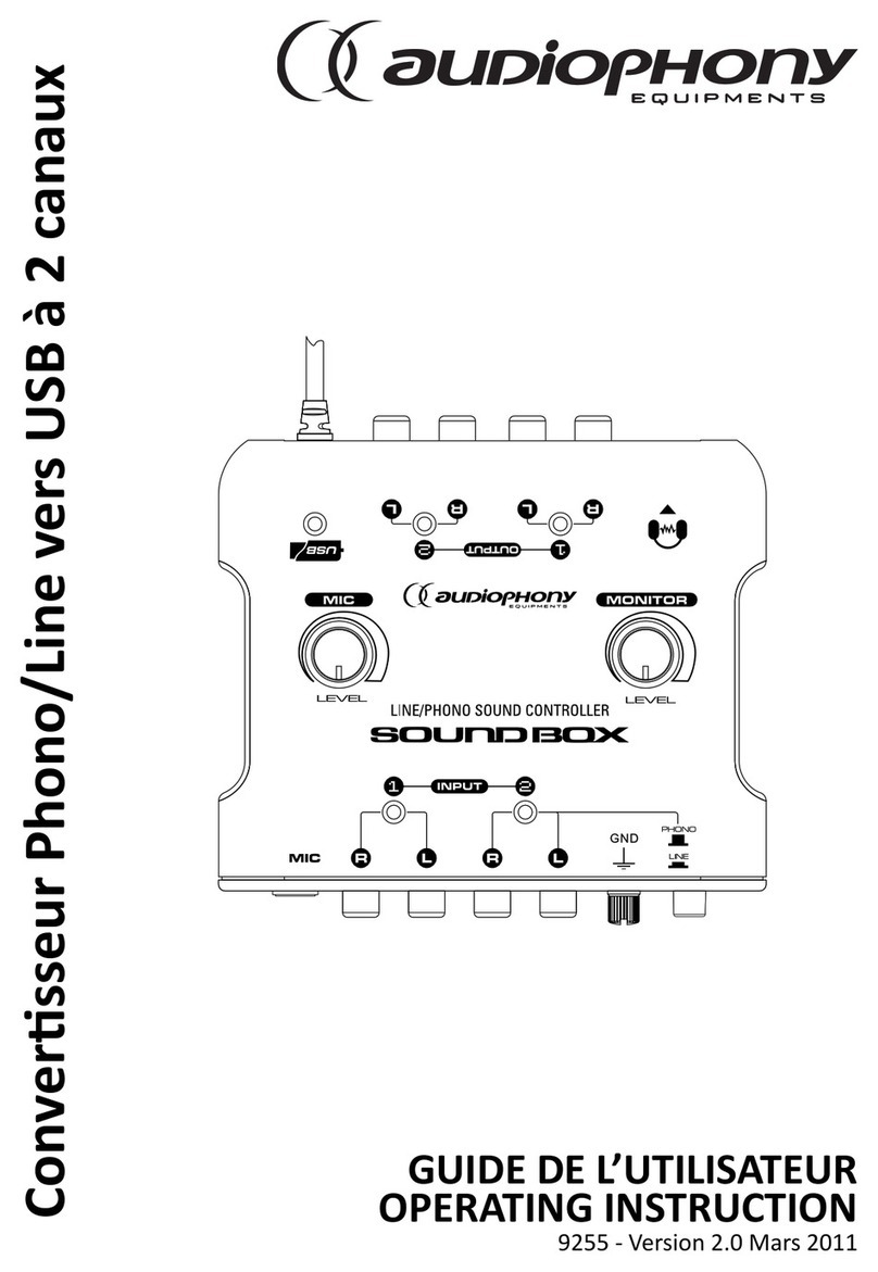 audiophony SOUND-BOX operating instructions