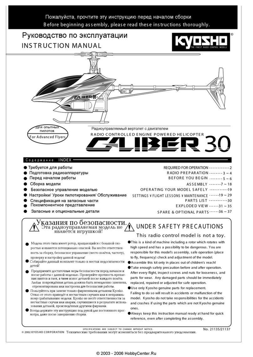 Kyosho Caliber 30 instruction manual