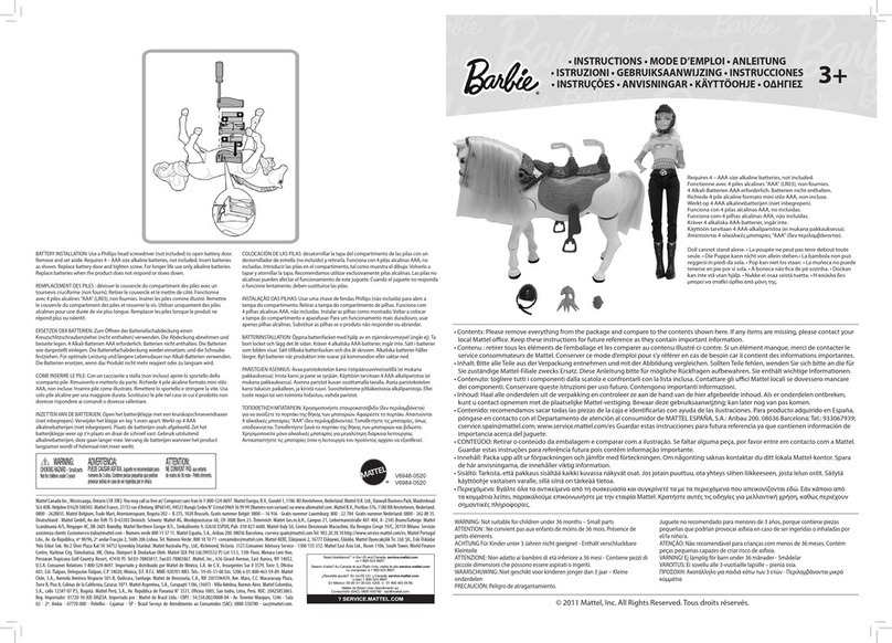 Mattel Barbie V8948 User manual