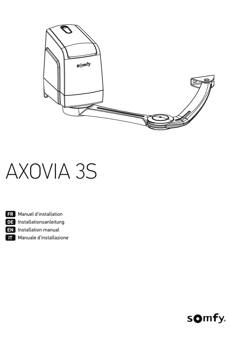 SOMFY AXOVIA 3S installation manual