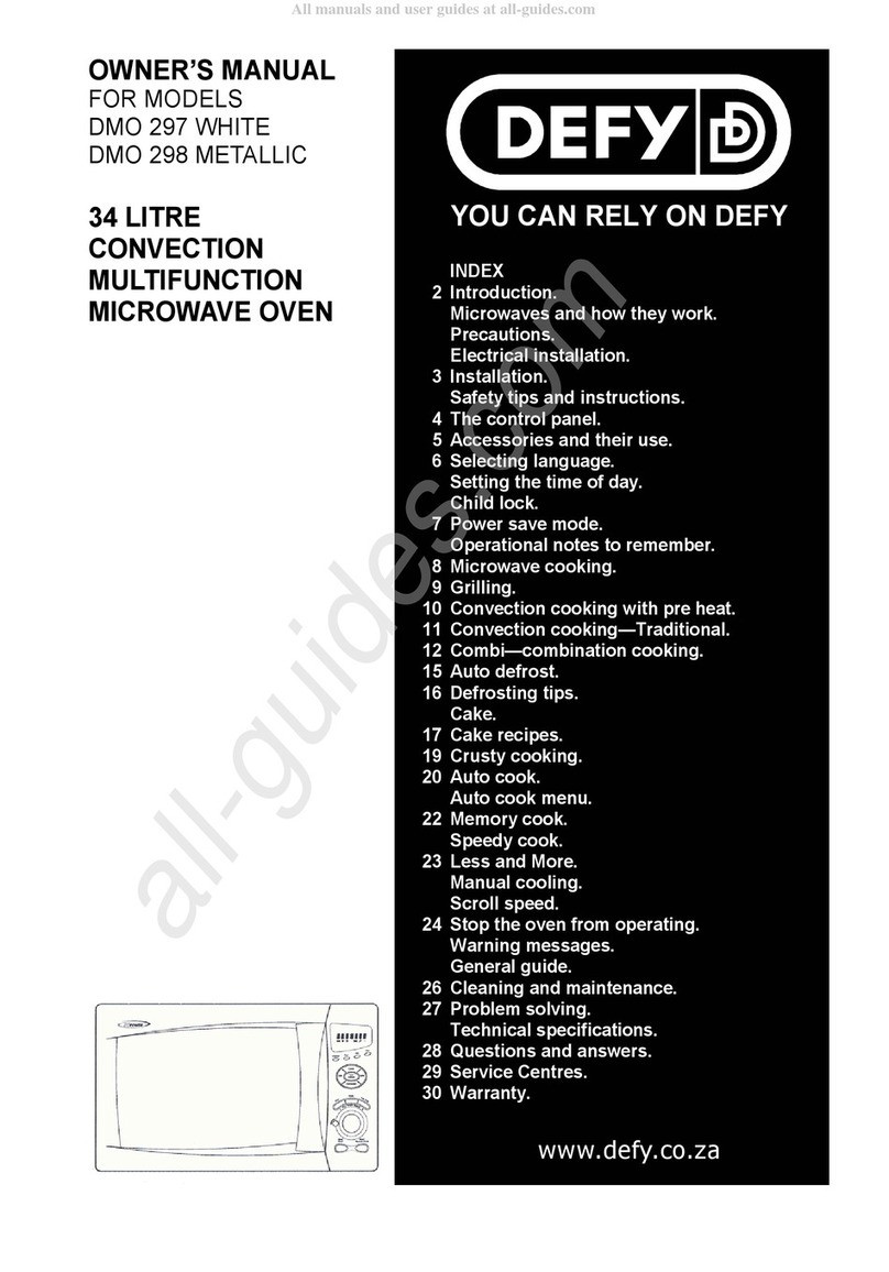 Defy DMO 298 User manual