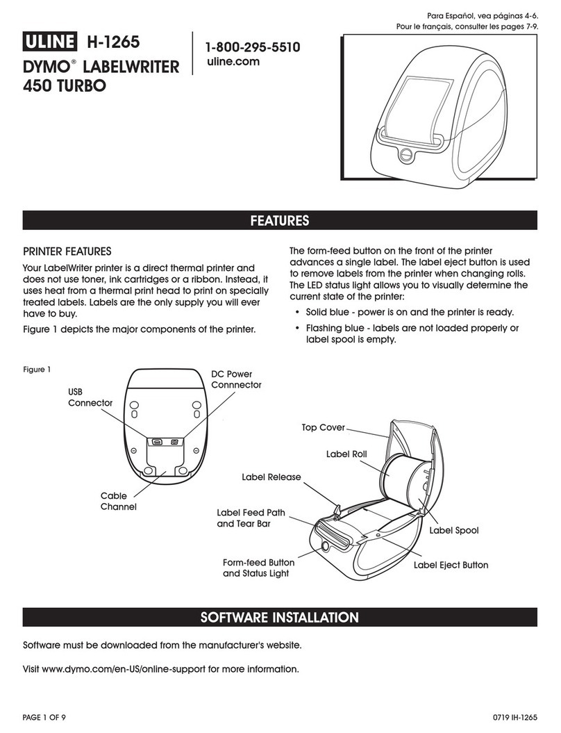 U-Line DYMO LABELWRITER 450 TURBO H-1265 User manual