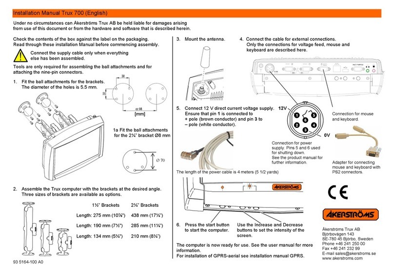 Akerstroms Trux 700 installation manual