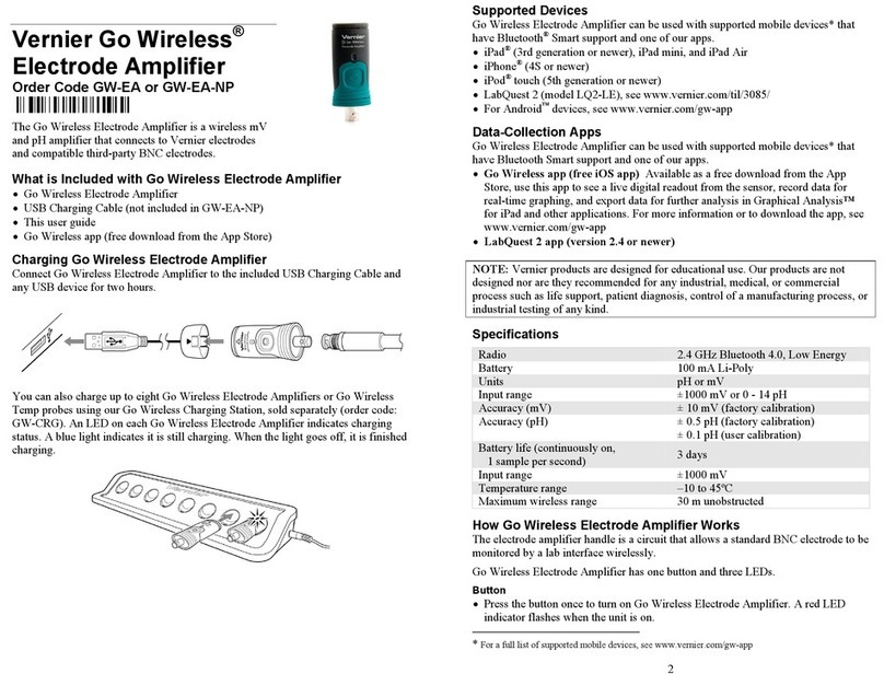 Vernier Go Wireless Series quick start guide