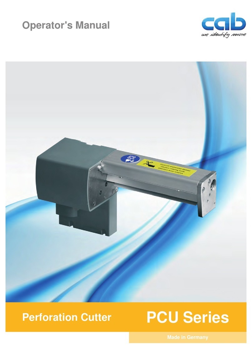 Cab Technology PCU Series Operator's manual