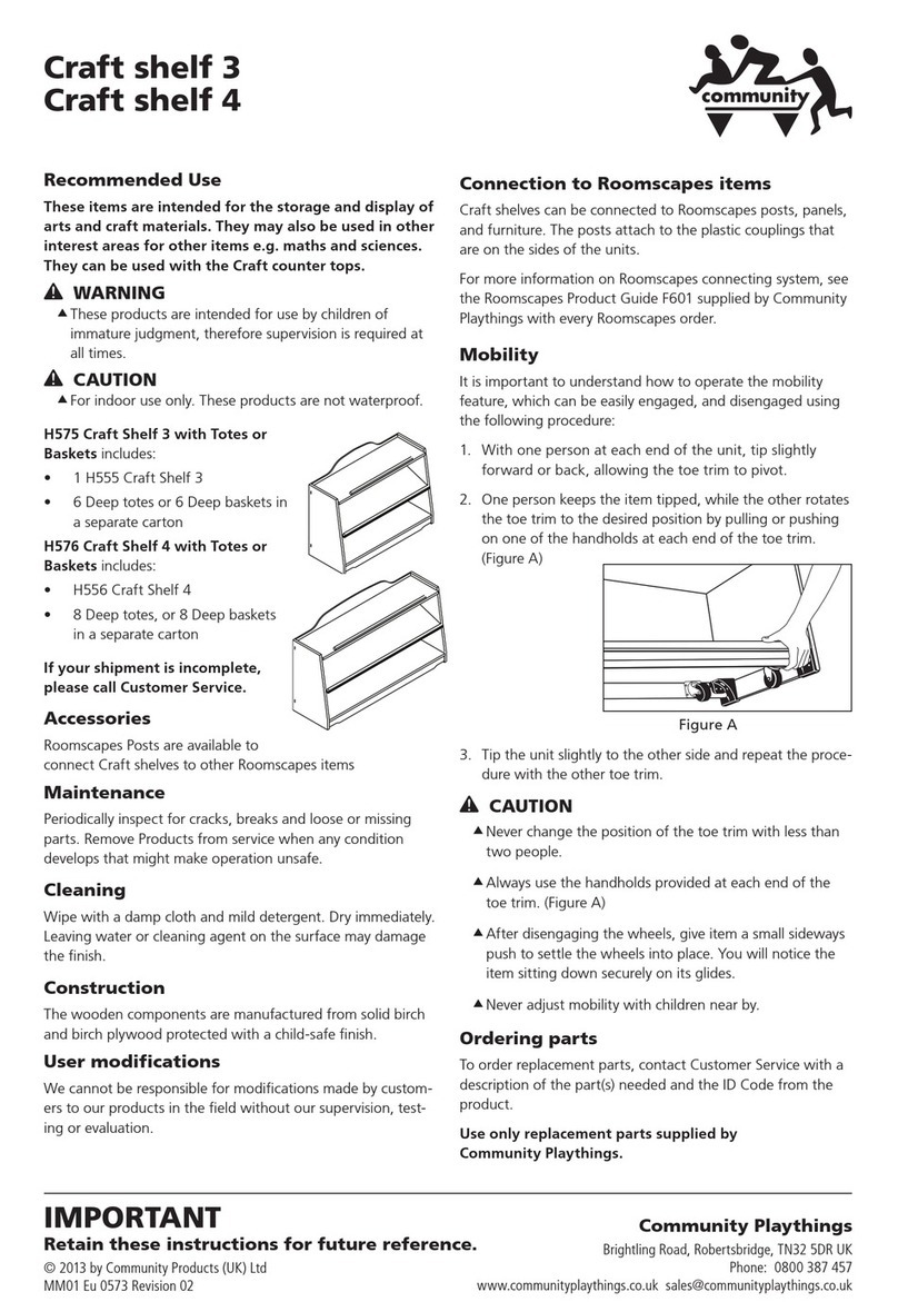 Community Playthings Craft shelf 3 User manual