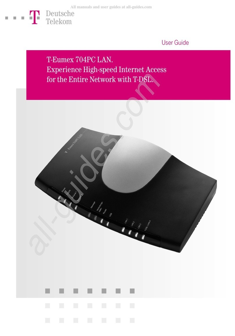 Deutsche Telekom T-Eumex 704PC LAN user guide Deutsche Telekom T-Eumex 704PC LAN user guide