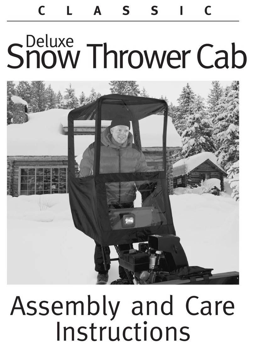 Classic Accessories Deluxe Snow Thrower Cab Assembly and care instructions Classic Accessories Deluxe Snow Thrower Cab Assembly and care instructions