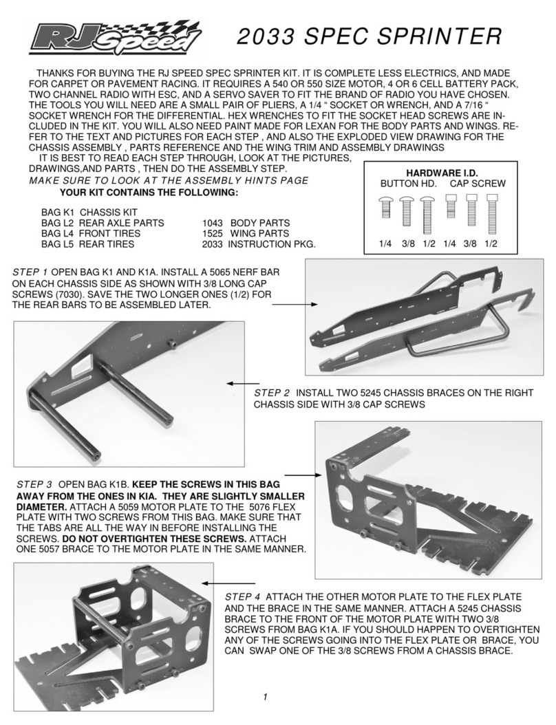 RJ Speed 2033 SPEC SPRINTER manual