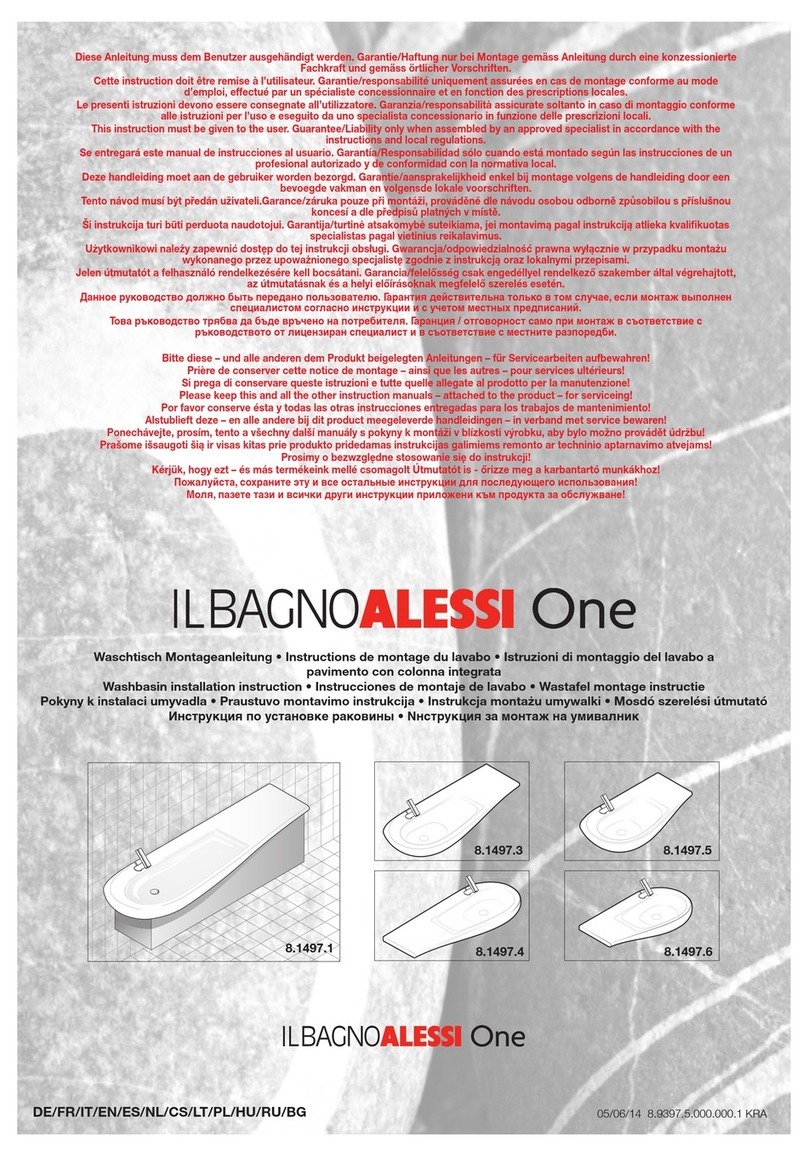 ILBAGNOALESSI One 8.1497.1 Installation instruction