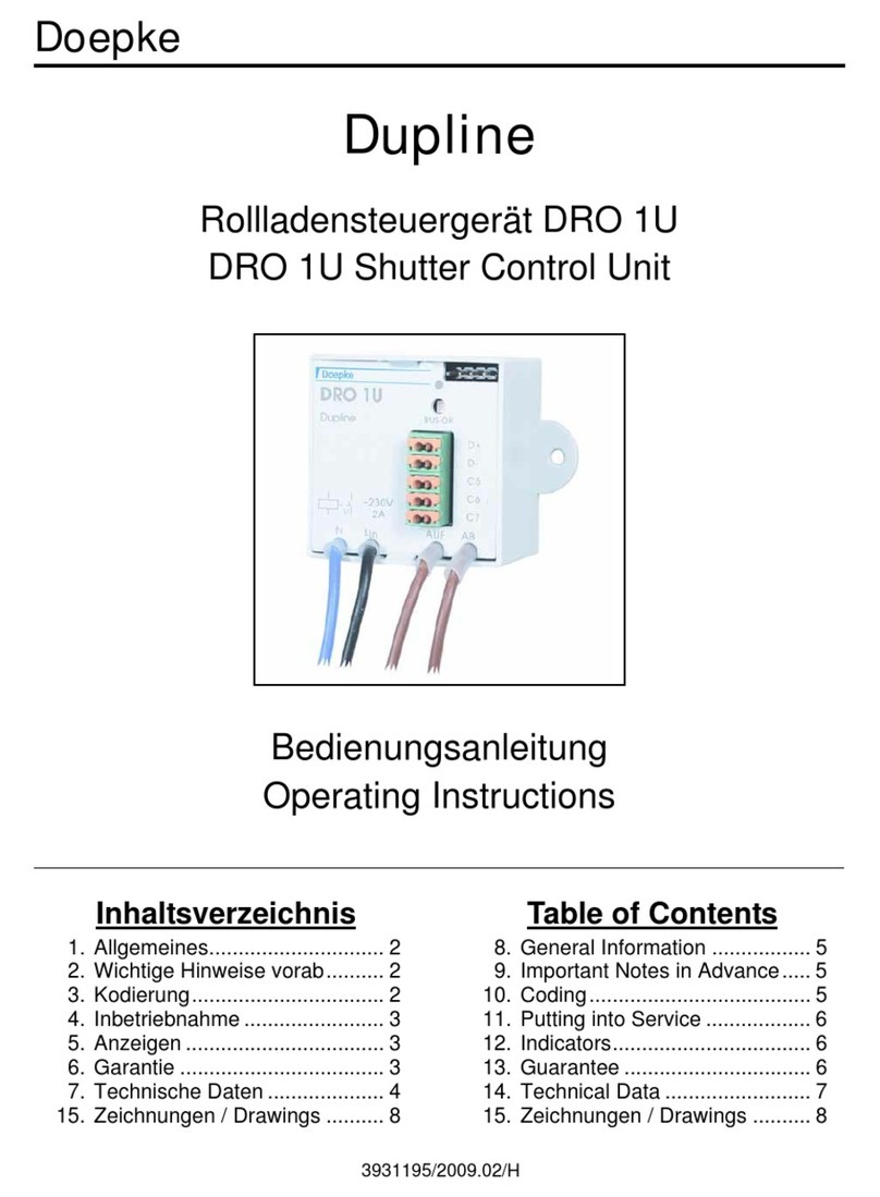 Doepke Dupline DRO 1U operating instructions