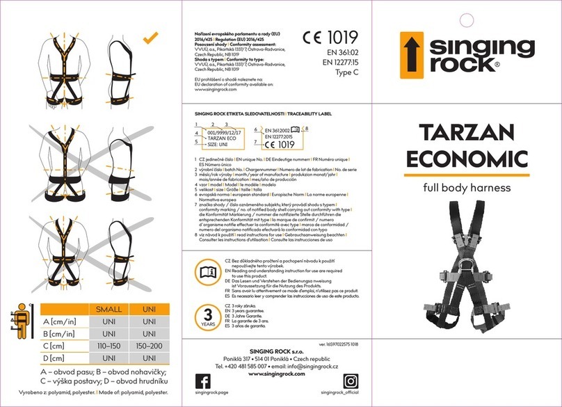 Singing rock TARZAN ECONOMIC manual Singing rock TARZAN ECONOMIC manual