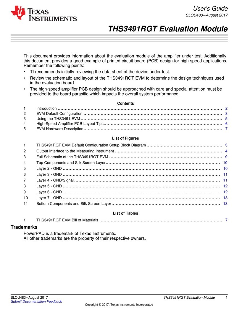 Texas Instruments THS3491RGT EVM User manual
