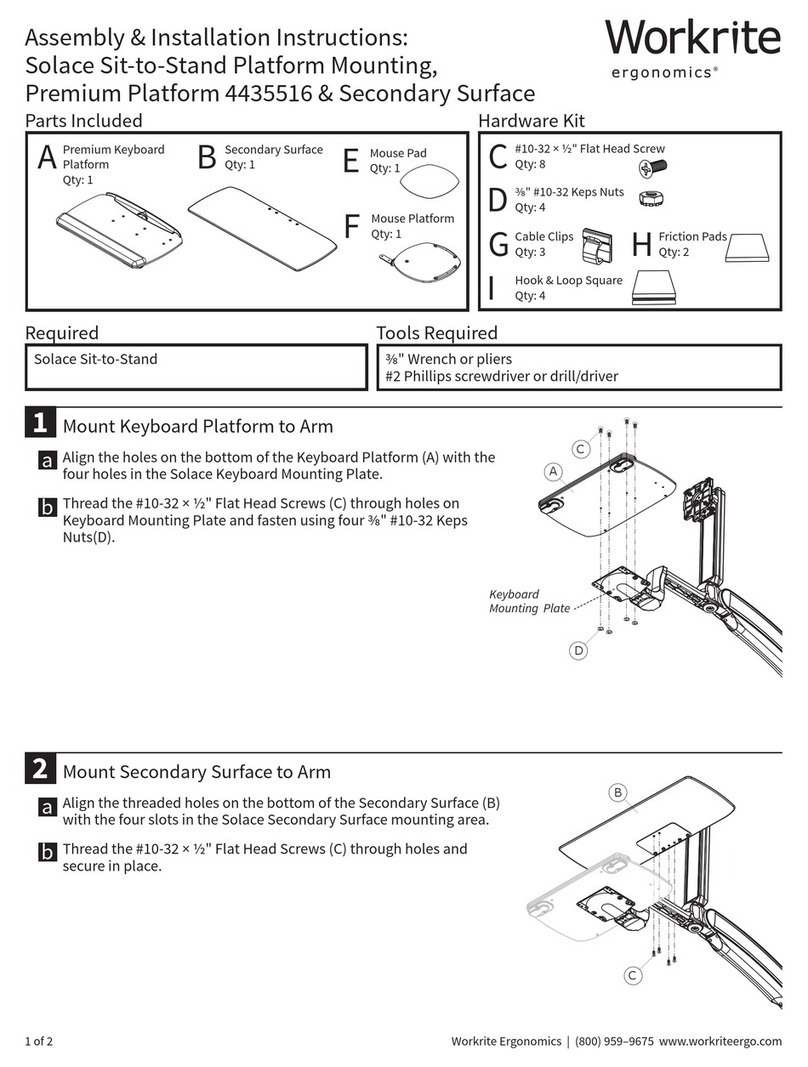 Workrite Solace Sit-to-Stand Premium Assembly/installation instructions