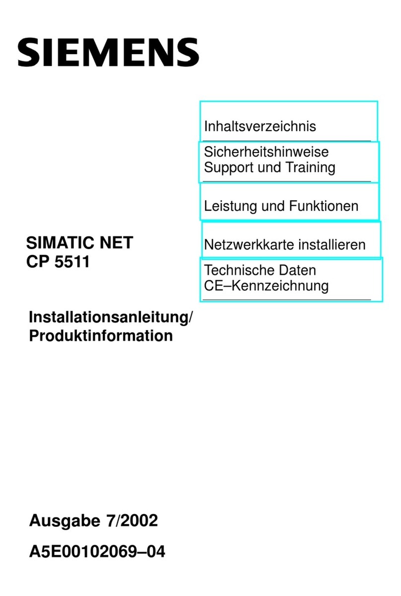 Siemens SIMATIC NET CP 5511 User manual