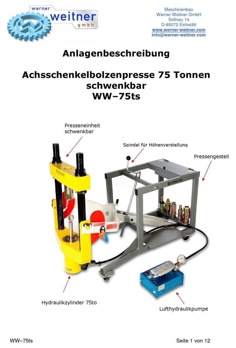 Werner Weitner WW-75ts operating instructions