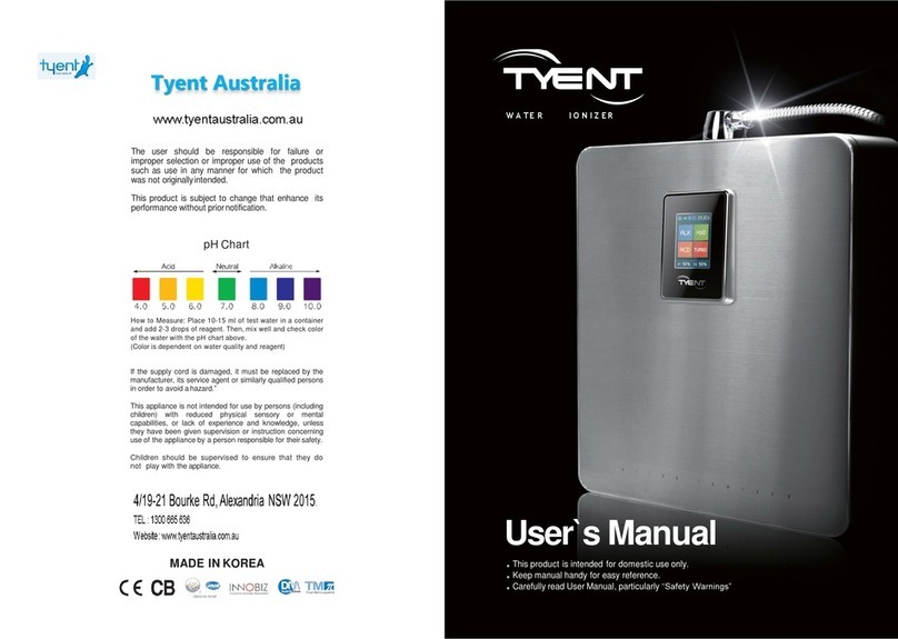 Tyent YT20-TL Series user manual