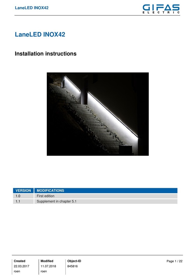 Gifas LaneLED INOX42 installation instructions