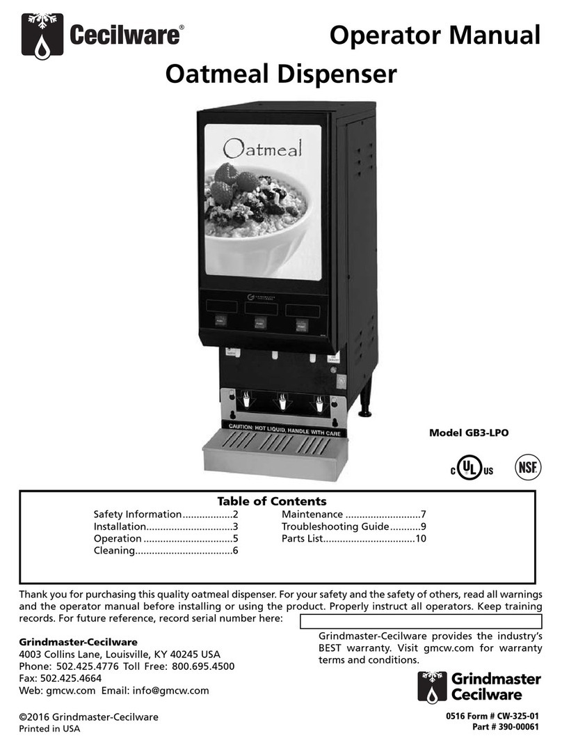 Cecilware GB3-LPO User manual