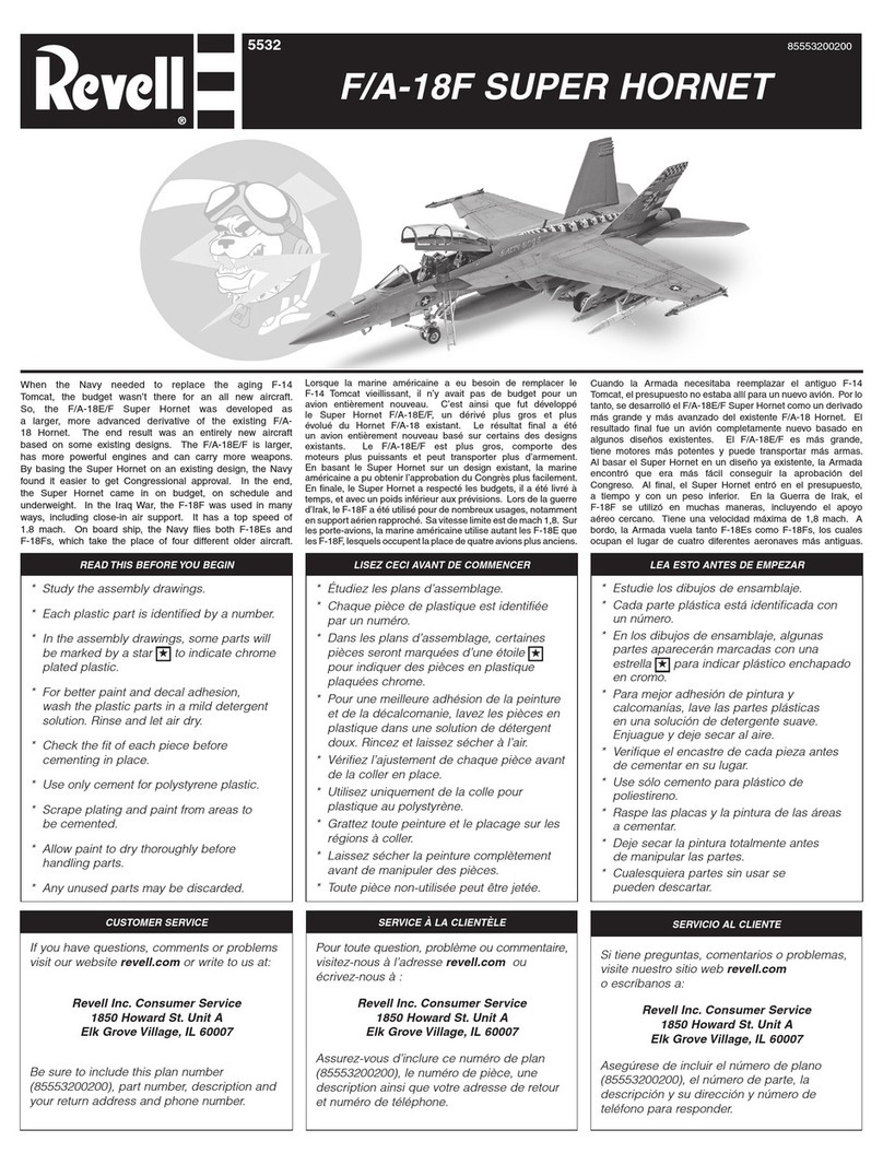 REVELL F/A-18F Super Hornet User manual REVELL F/A-18F Super Hornet User manual