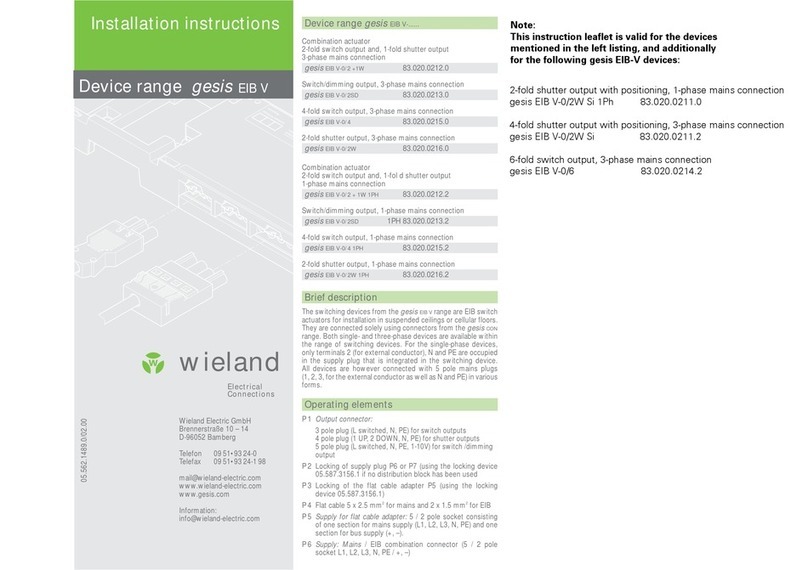 Wieland gesis EIB V Series installation instructions